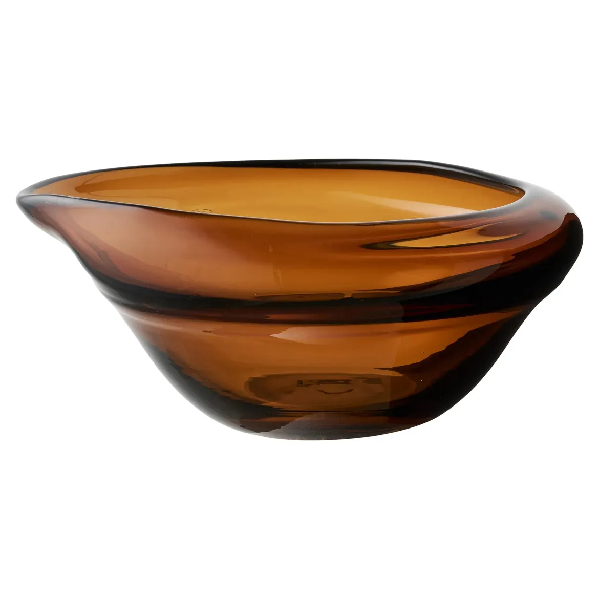 Schale „Marvella“ – Mundgeblasenes Glas in Rauchbraun