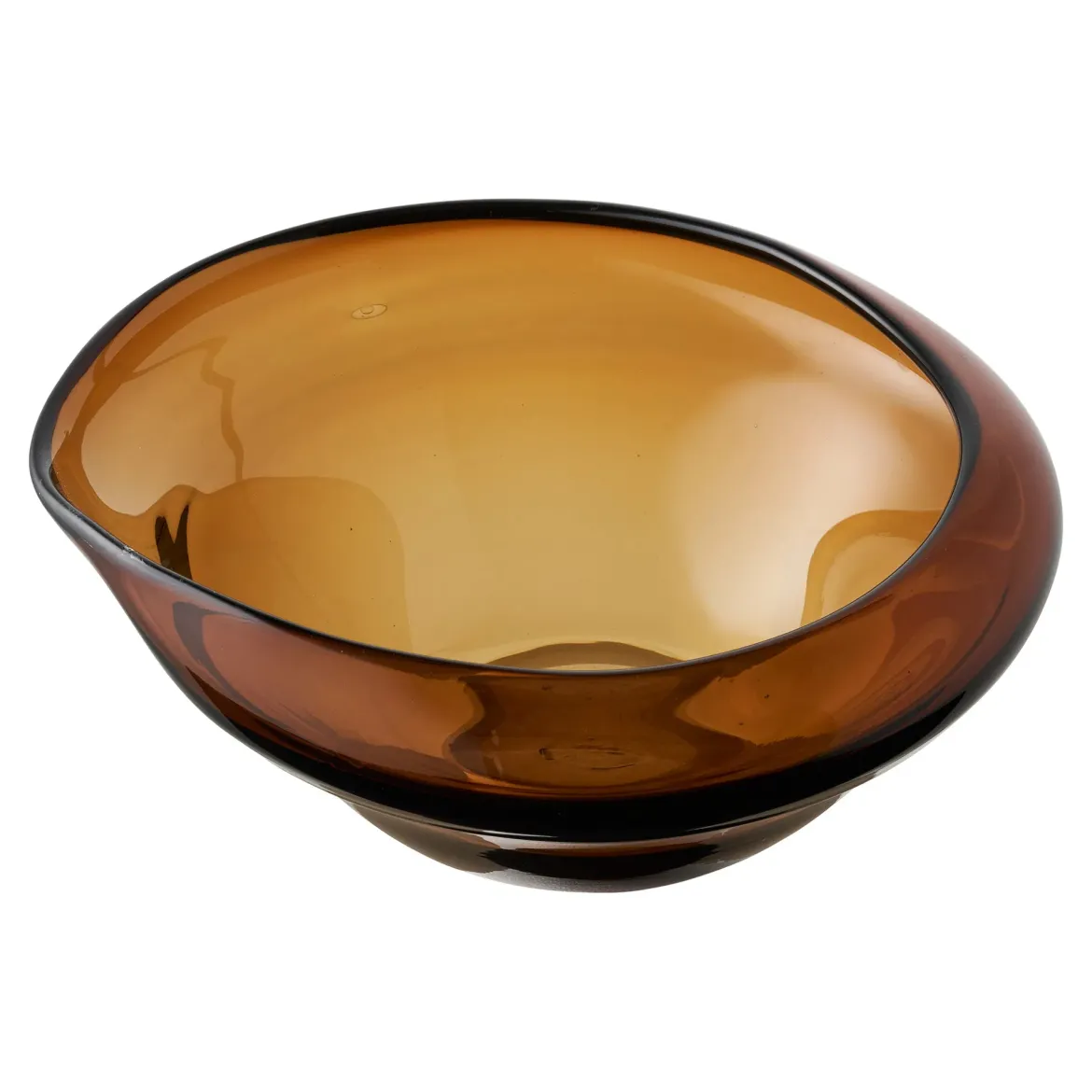 Schale „Marvella“ – Mundgeblasenes Glas in Rauchbraun