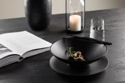 Schalen Black Swan - 2er-Set aus schwarzem Porzellan