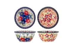 Schalen Fiora – Handdekorierte Blumenmotive aus Steingut (2er-Set)