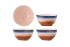 Schalen-Set Julia – Warme Rosétöne mit blauen Kontrasten (4er-Set)