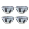 Schalen -Set „Kairox“ – Blau-Schwarzes Steingut (4-teilig)