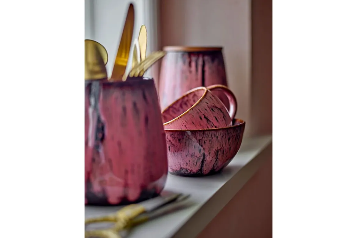 Schalen-Set Kiki – Reaktive Glasur in warmen Rosétönen (4er-Set)