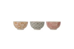 Schalen-Set Maru – Steingut mit dekorativen Motiven (3er-Set)