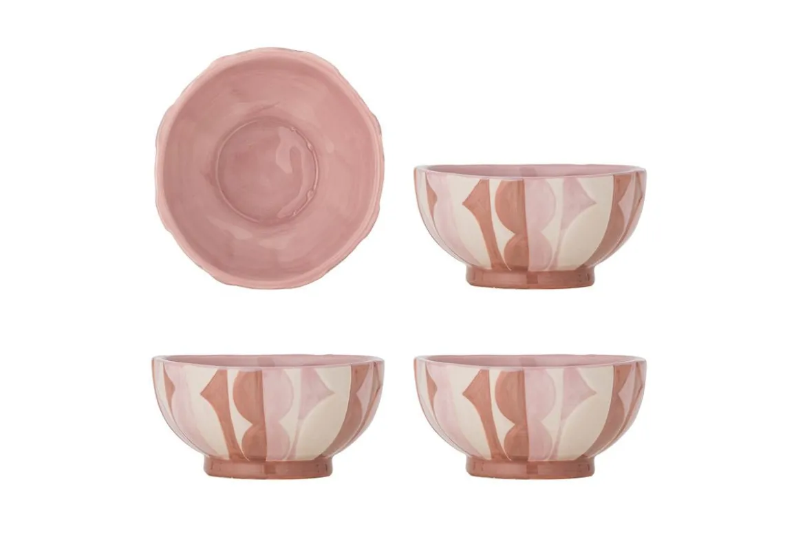Schalen-Set Rosalie – 4-teiliges Steingut-Set in Rosé