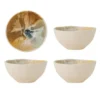 Schalen-Set „Solari“ – Gelbes Steingut (4-teilig)
