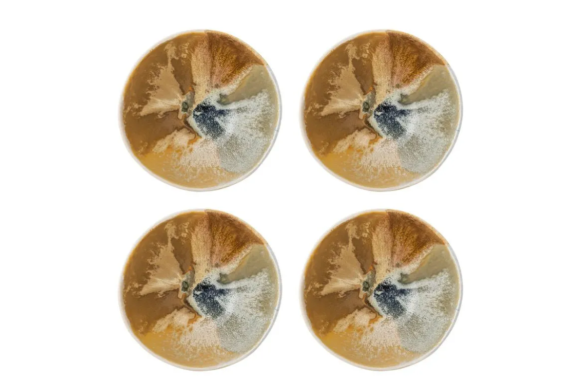 Schalen-Set „Solari“ – Gelbes Steingut (4-teilig)