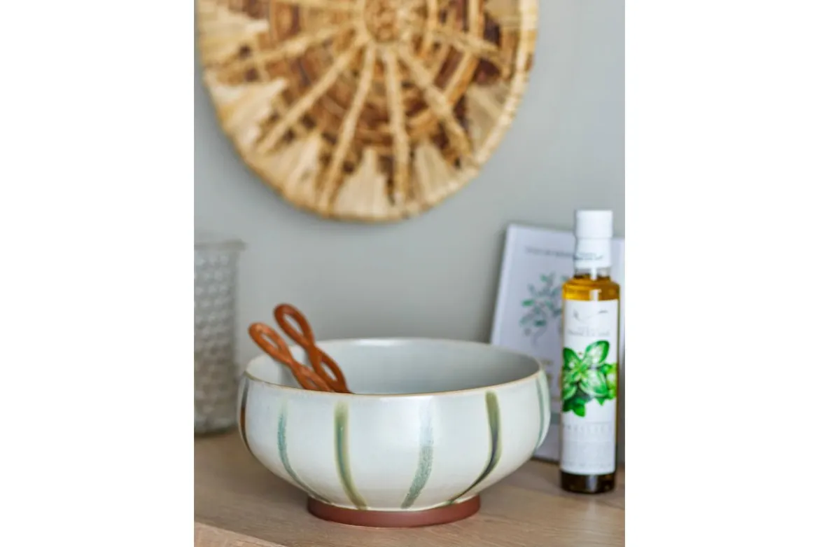 Schale Sofi - Steingut handbemalt in Grau