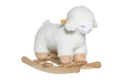 Schaukelspielzeug Salome – flauschiges Schaukeltier aus Holz für Babys & Kinder