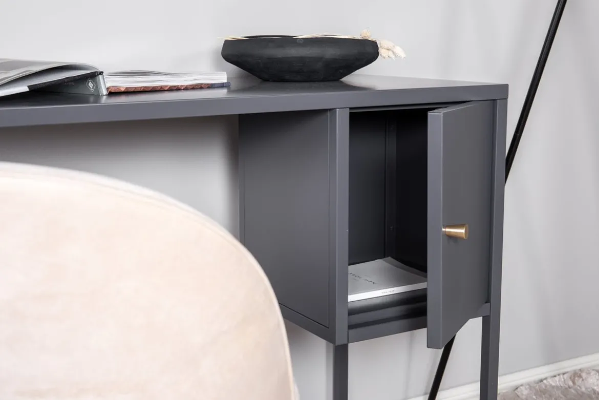 Schreibtisch Maru - modernes Design mit praktisch integriertem Seitenschrank
