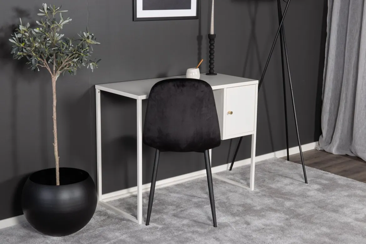 Schreibtisch Maru - modernes Design mit praktisch integriertem Seitenschrank