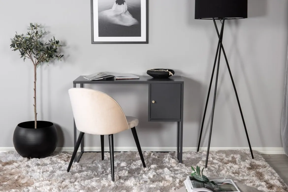 Schreibtisch Maru - modernes Design mit praktisch integriertem Seitenschrank