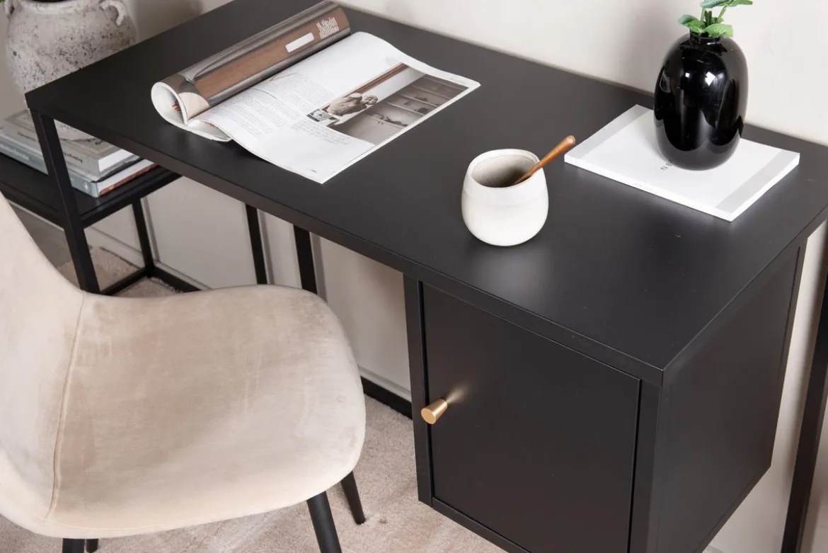 Schreibtisch Maru - modernes Design mit praktisch integriertem Seitenschrank