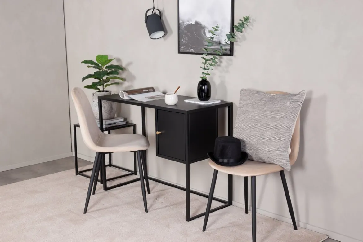 Schreibtisch Maru - modernes Design mit praktisch integriertem Seitenschrank