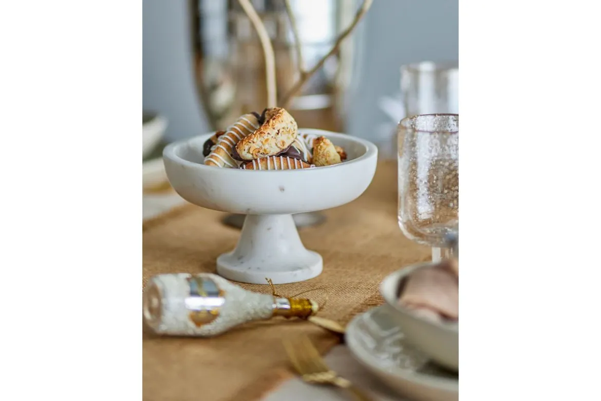 Schüssel Erin - Weißer Marmor mit elegantem Stand