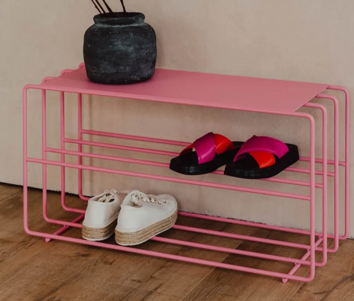 Schuhregal Neva – Metallregal mit Loft-Flair in vielen Farben