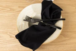 Servietten Black Rose - 2er-Set im ruhigen und elegantem Schwarz