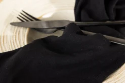Servietten Black Rose - 2er-Set im ruhigen und elegantem Schwarz