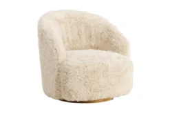 Sessel Astrid - Mit beigem Polyesterbezug