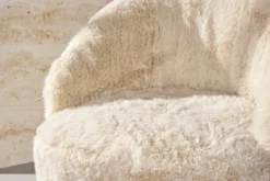 Sessel Astrid - Mit beigem Polyesterbezug