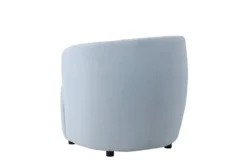 Sessel Bobby - Hellblauer Einzelsitzer in Birke
