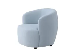 Sessel Bobby - Hellblauer Einzelsitzer in Birke