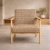 Sessel Lareen - aus Gummiholz mit Design-Bezug