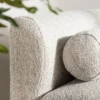 Sessel Living - aus Gummibaumholz mit beigefarbene Polyesterbezug