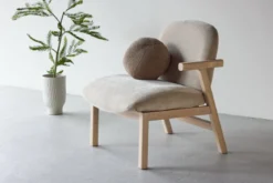 Sessel Railey - mit Gestell aus Gummibaumholz