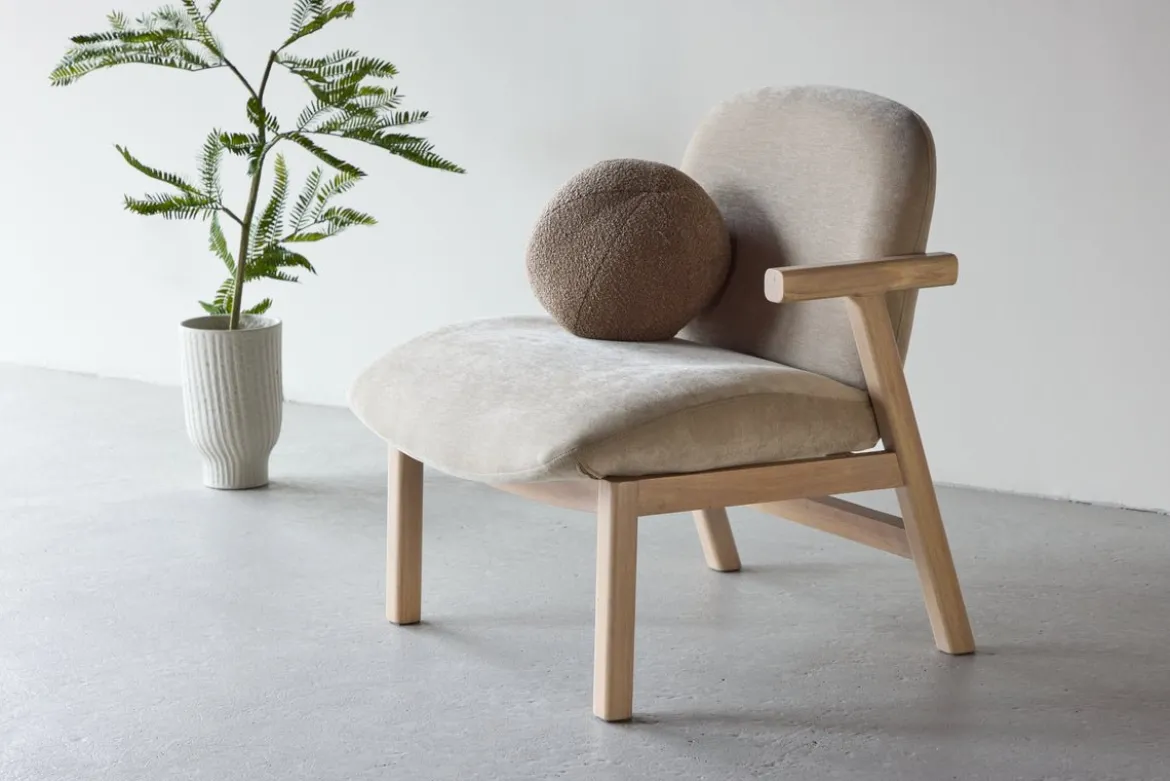 Sessel Railey - mit Gestell aus Gummibaumholz