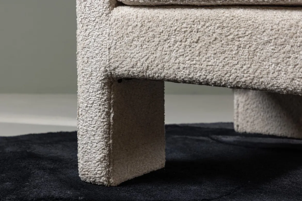 Sessel Rimini - mit weißem Bouclé-Stoff