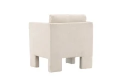 Sessel Rimini - mit weißem Bouclé-Stoff