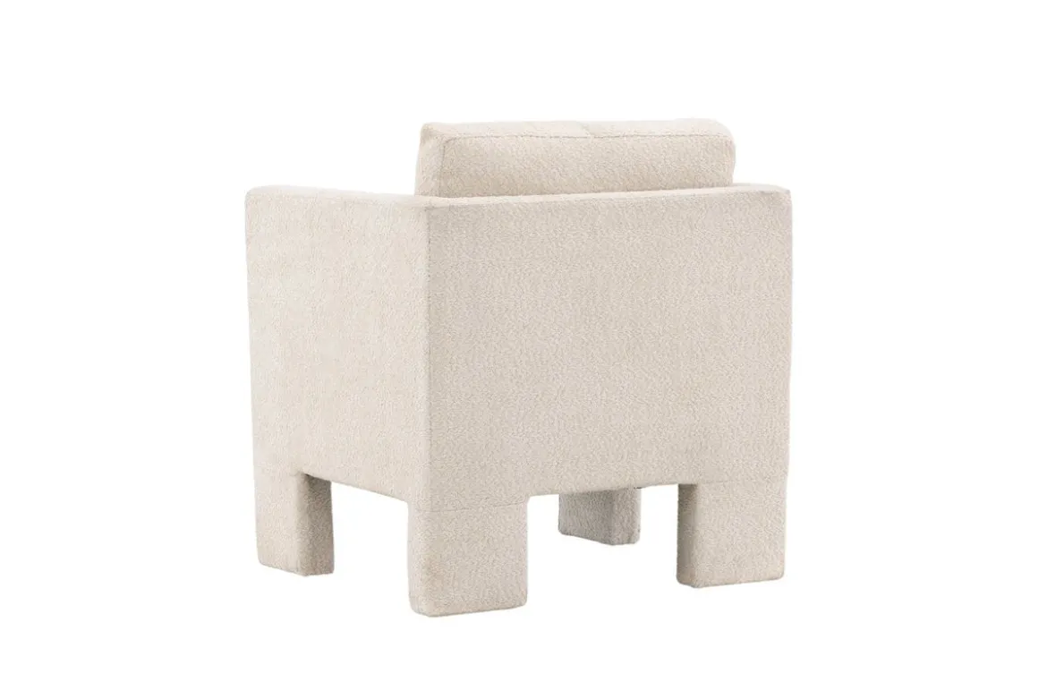 Sessel Rimini - mit weißem Bouclé-Stoff