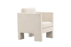 Sessel Rimini - mit weißem Bouclé-Stoff