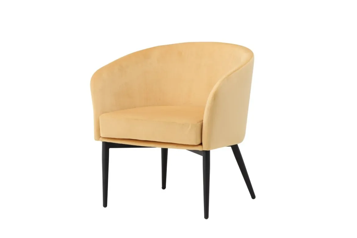 Sessel Sunny - mit gelbem Samtbezug