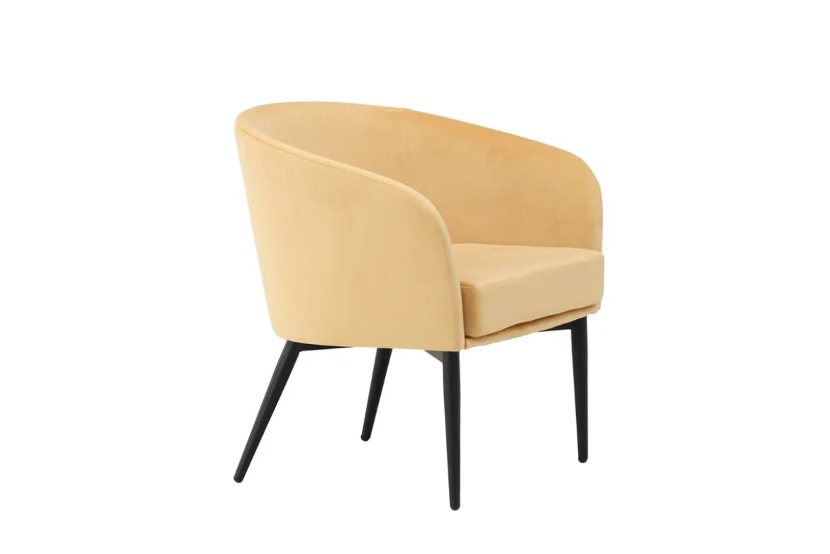 Sessel Sunny - mit gelbem Samtbezug