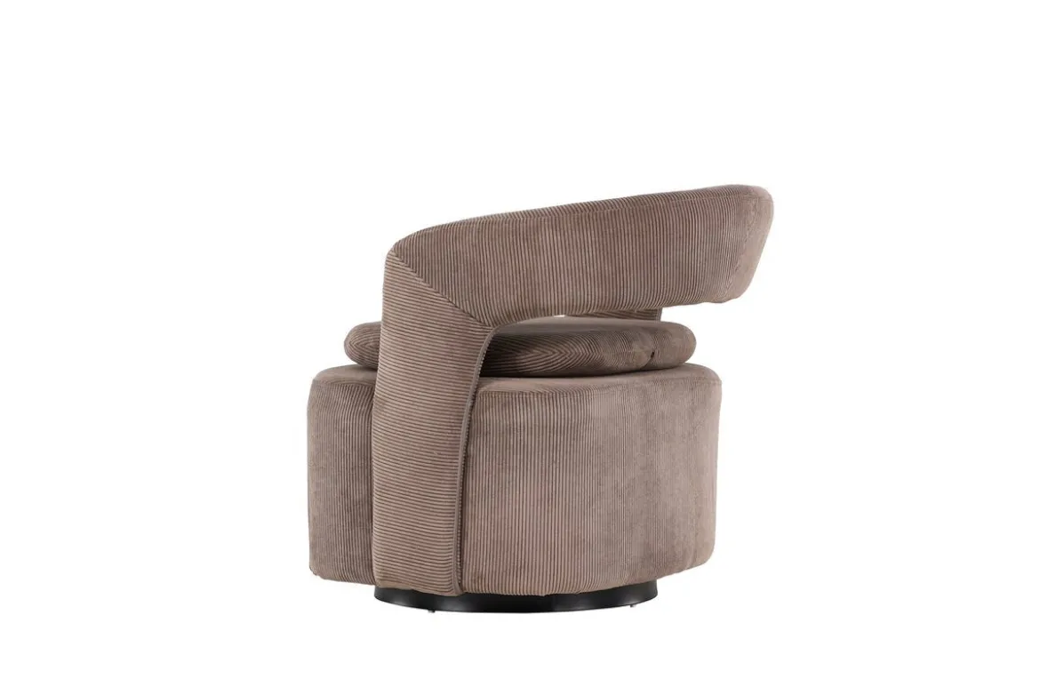 Sessel Velina - mit braunem Polyester- Manchester Stoff