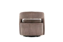 Sessel Velina - mit braunem Polyester- Manchester Stoff