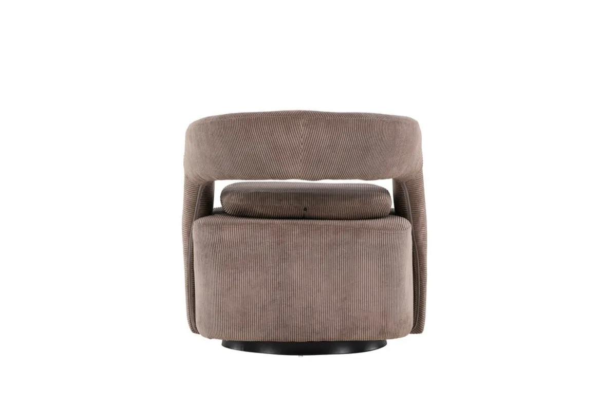 Sessel Velina - mit braunem Polyester- Manchester Stoff