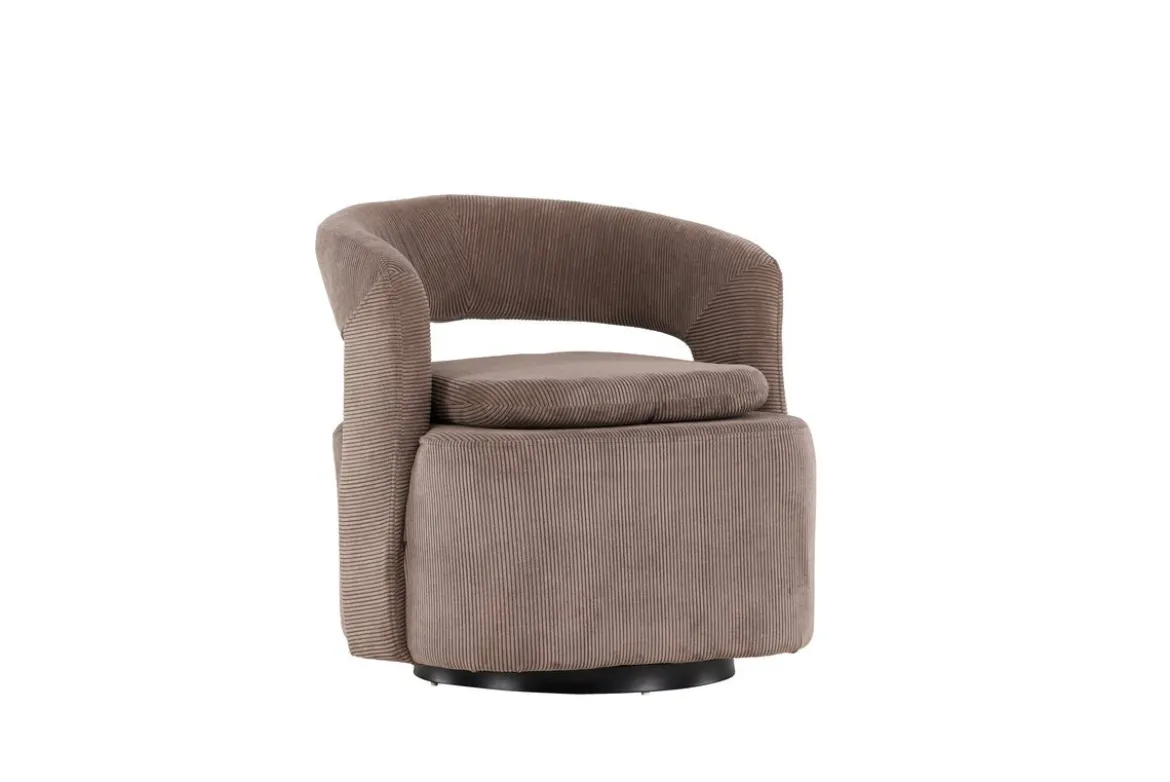Sessel Velina - mit braunem Polyester- Manchester Stoff