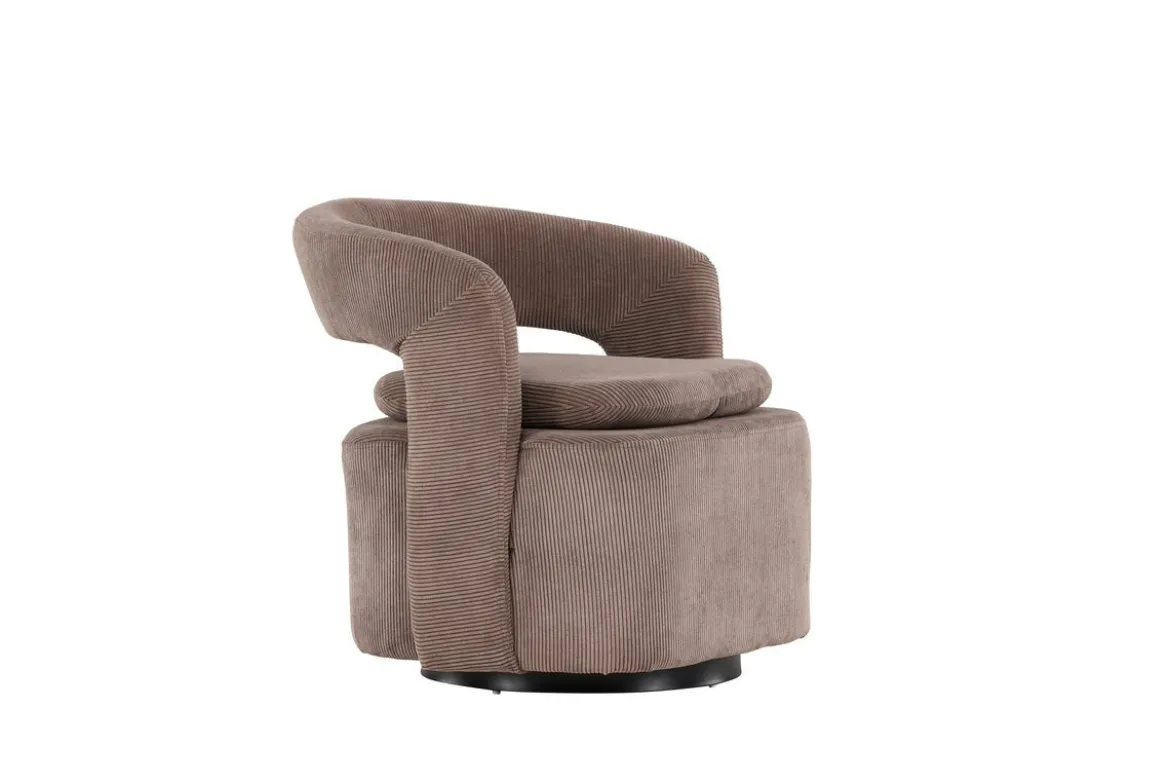 Sessel Velina - mit braunem Polyester- Manchester Stoff