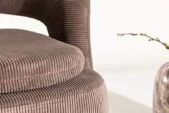 Sessel Velina - mit braunem Polyester- Manchester Stoff