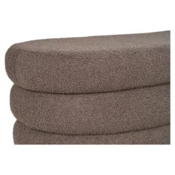 Sitzbank Philo Bouclé Braun mit Stauraum