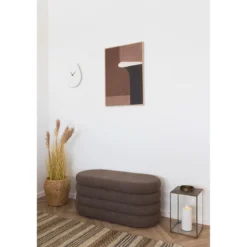 Sitzbank Philo Bouclé Braun mit Stauraum