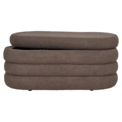 Sitzbank Philo Bouclé Braun mit Stauraum