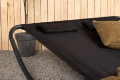 Sonnenliege Comfort - aus Polyester in Schwarz