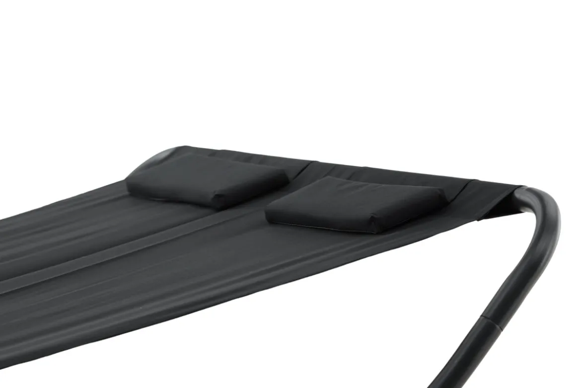 Sonnenliege Comfort - aus Polyester in Schwarz