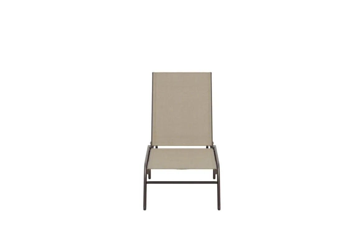 Sonnenliege Lorina - aus Textilene mit Stahlgestell in Beige