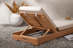 Sonnenliege Nara - aus Teakholz mit klappbarer Rückenlehne