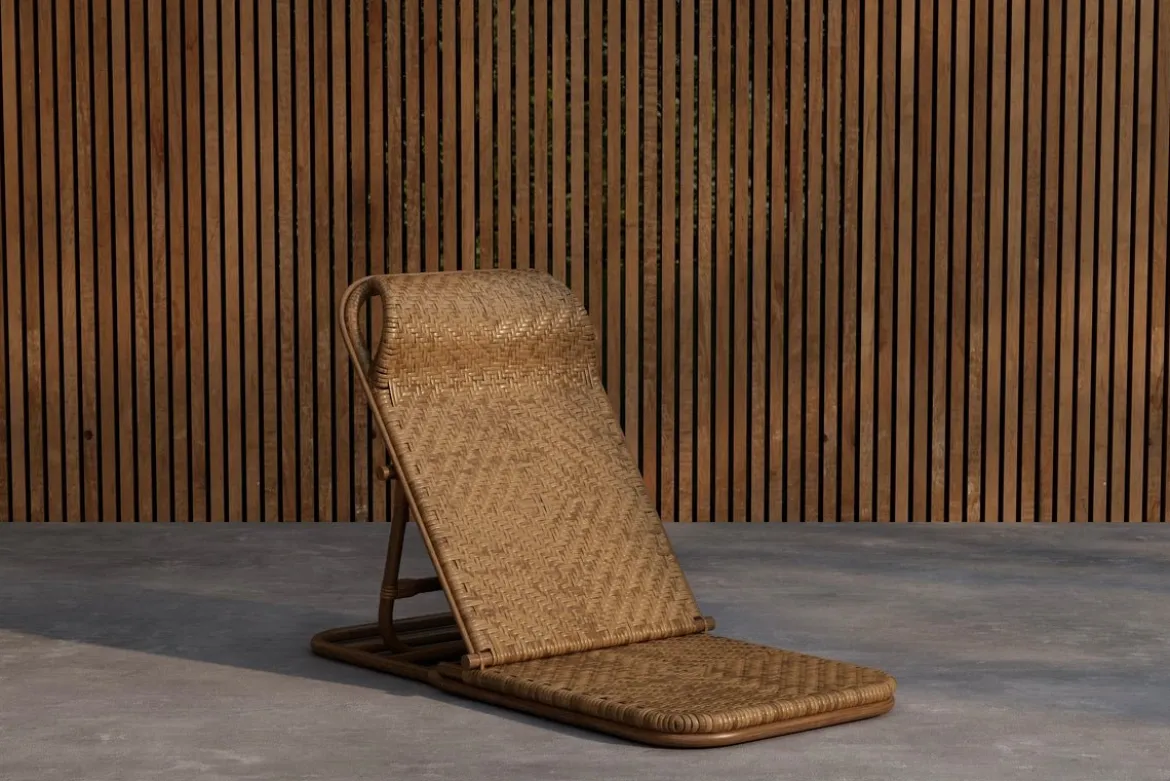 Sonnenliege Tirona - aus braunem Rattan